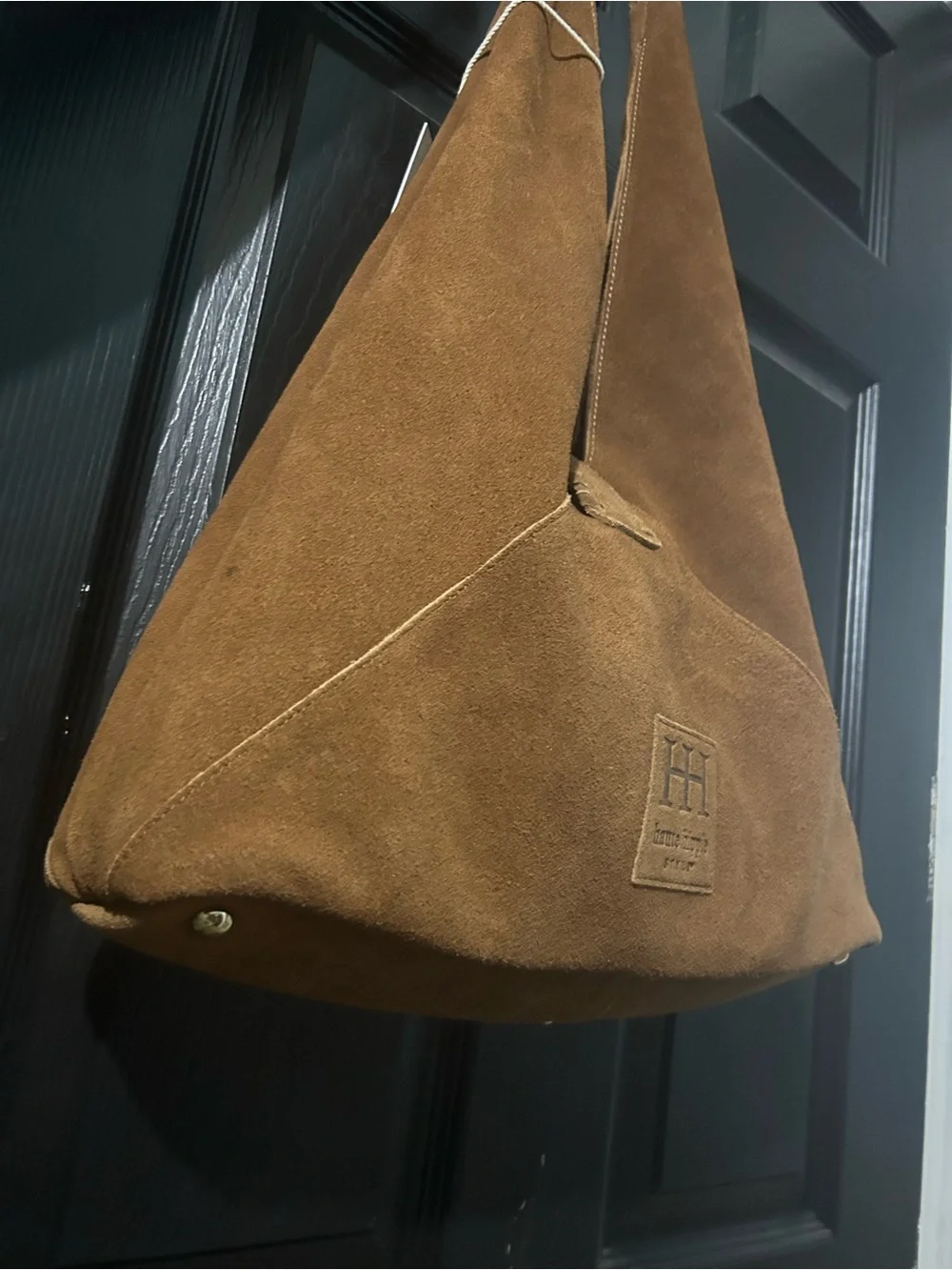Haute Hippie Tan Suede Hobo Shoulder Bag